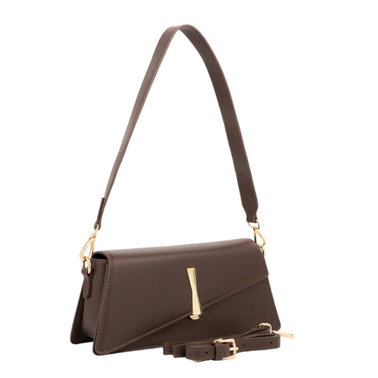 Brown Asymmetric Handbag for Women