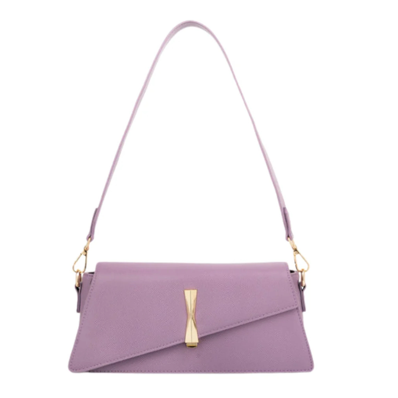 Lilac Asymmetric Handbag for Women