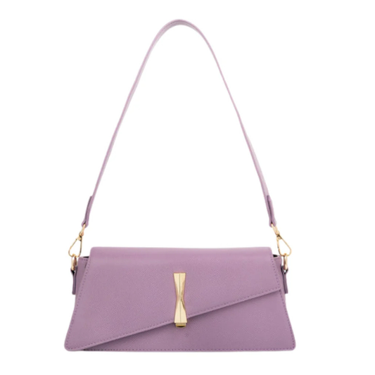 Lilac Asymmetric Handbag for Women