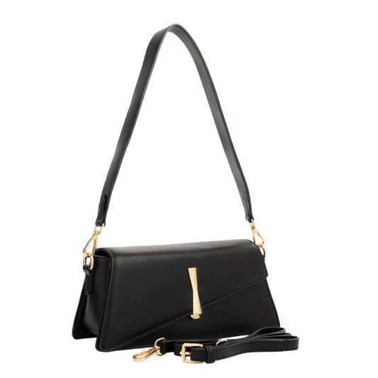 Black Asymmetric Handbag for Women