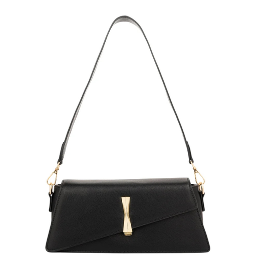 Black Asymmetric Handbag for Women